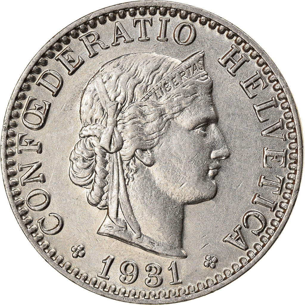 Coin, Switzerland, 20 Rappen, 1891, Bern, EF(40-45), Nickel, KM:29