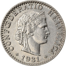 Coin, Switzerland, 20 Rappen, 1891, Bern, EF(40-45), Nickel, KM:29
