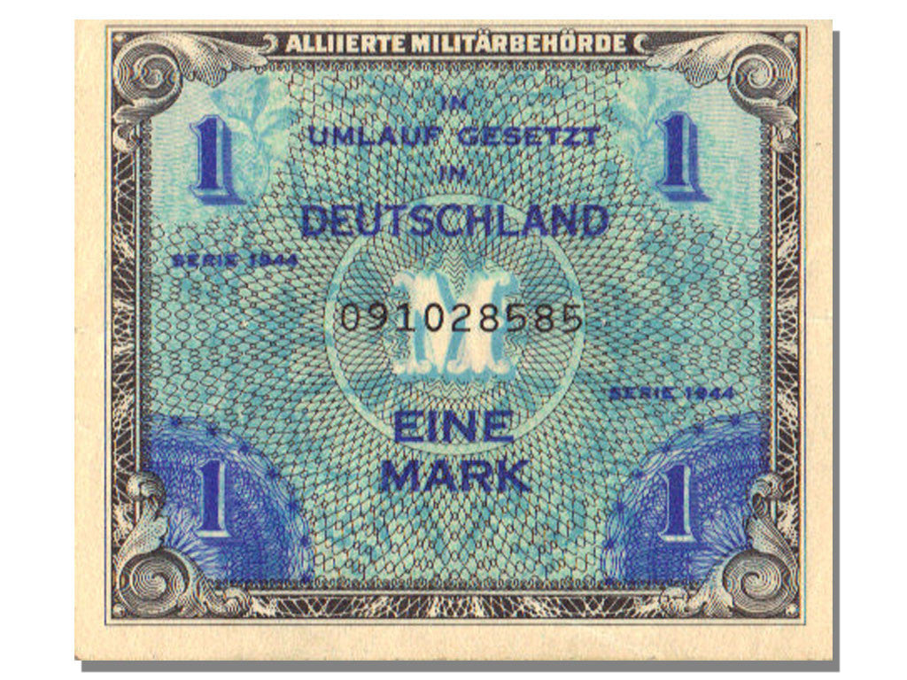 Germany, 1 Mark, 1944, KM #192b, AU(55-58)