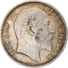 Coin, INDIA-BRITISH, Edward VII, 1/2 Rupee, 1907, Bombay, VF(30-35), Silver