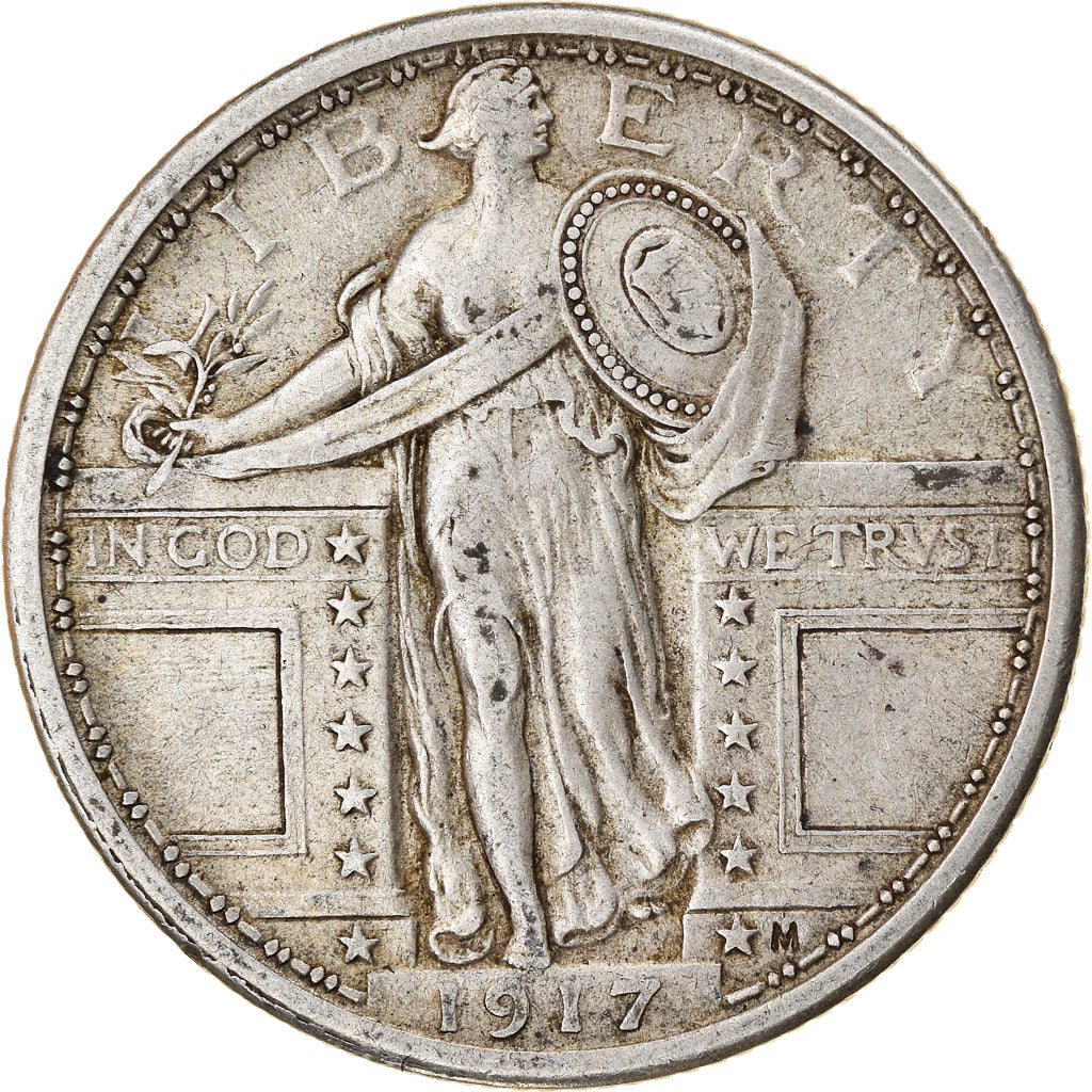 Moneda, Estados Unidos, Standing Liberty Quarter, Quarter, 1917, U.S. Mint