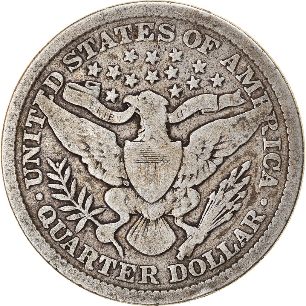 Coin, United States, Barber Quarter, Quarter, 1898, U.S. Mint, Philadelphia