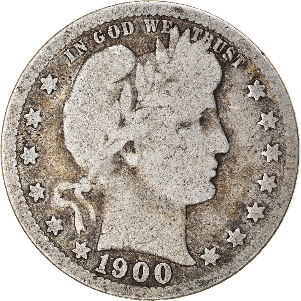 Coin, United States, Barber Quarter, Quarter, 1900, U.S. Mint, New Orleans