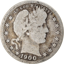 Coin, United States, Barber Quarter, Quarter, 1900, U.S. Mint, New Orleans
