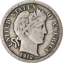 Coin, United States, Barber Dime, Dime, 1912, U.S. Mint, Philadelphia