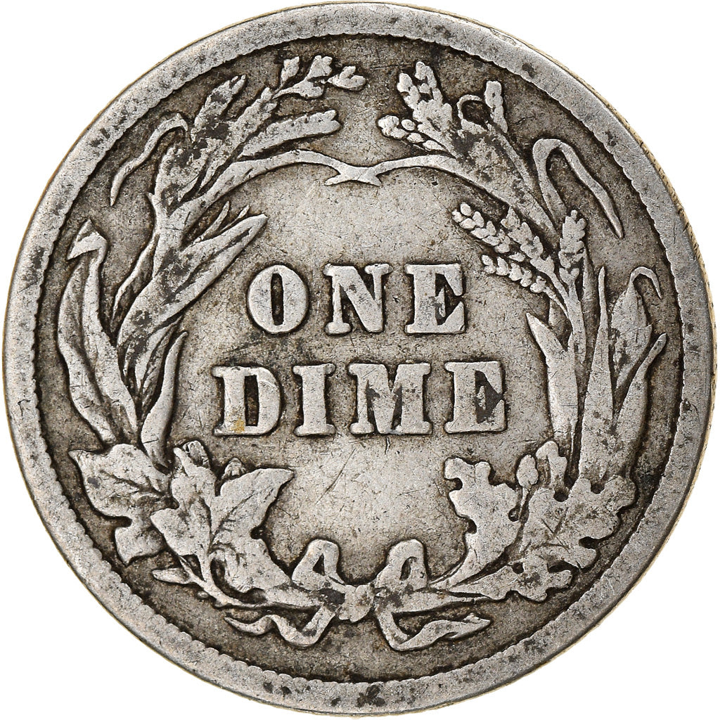 Coin, United States, Barber Dime, Dime, 1912, U.S. Mint, Philadelphia