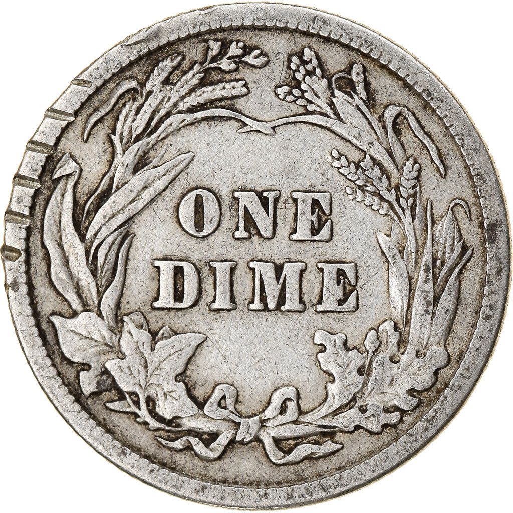 Coin, United States, Barber Dime, Dime, 1910, U.S. Mint, Philadelphia