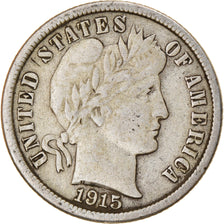 Coin, United States, Barber Dime, Dime, 1915, U.S. Mint, Philadelphia