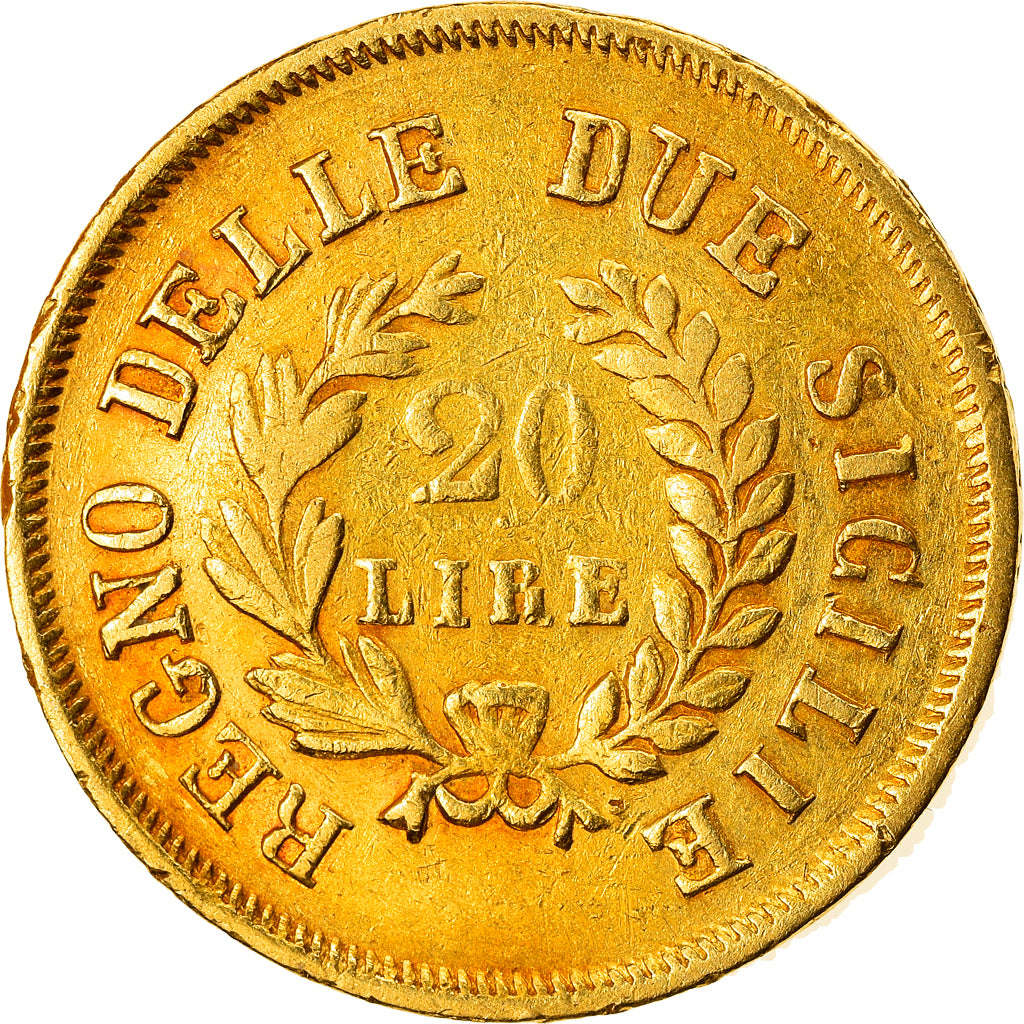 Coin, ITALIAN STATES, NAPLES, Joachim Murat, 20 Lire, 1813, EF(40-45), Gold