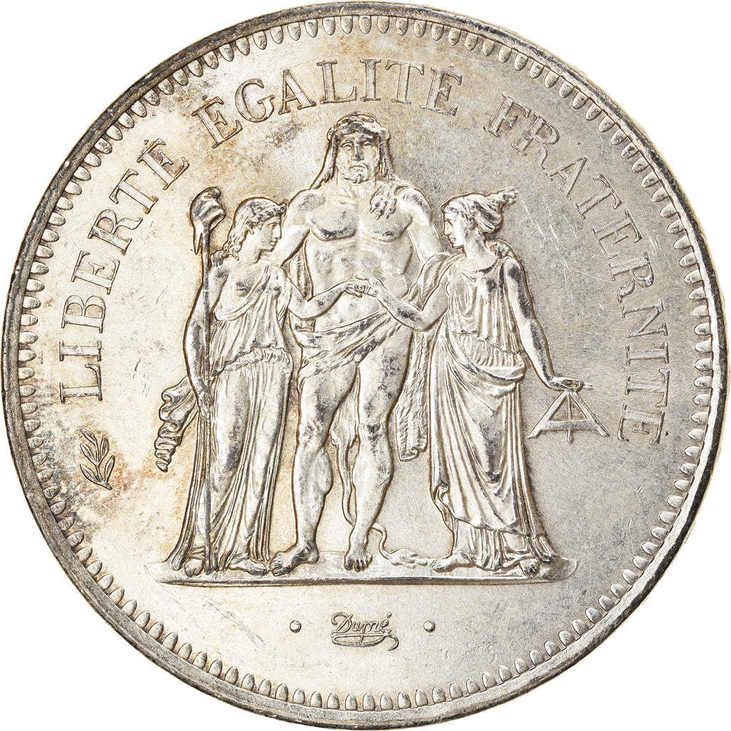 Coin, France, Hercule, 50 Francs, 1976, Paris, AU(50-53), Silver, KM:941.1