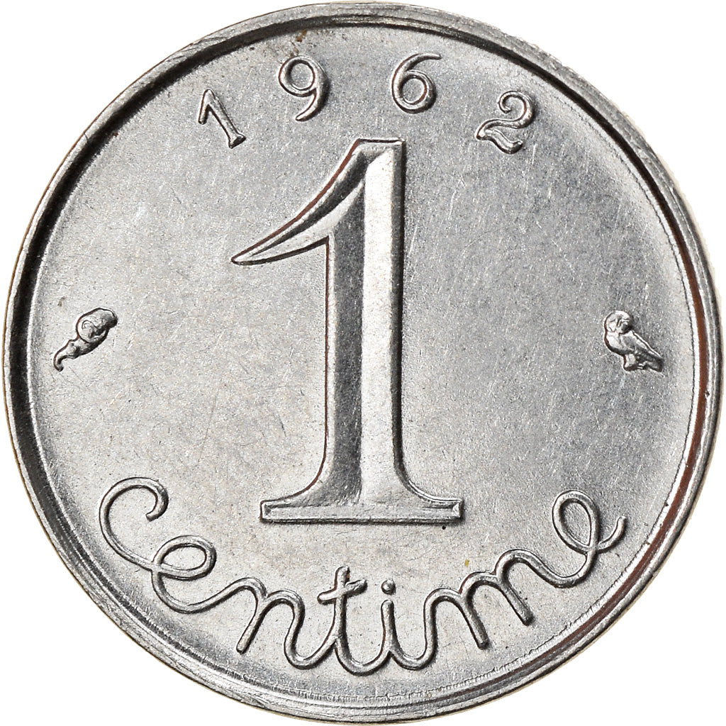 Moneta, Francja, Épi, Centime, 1962, Paris, AU(55-58), Stal nierdzewna, KM:928