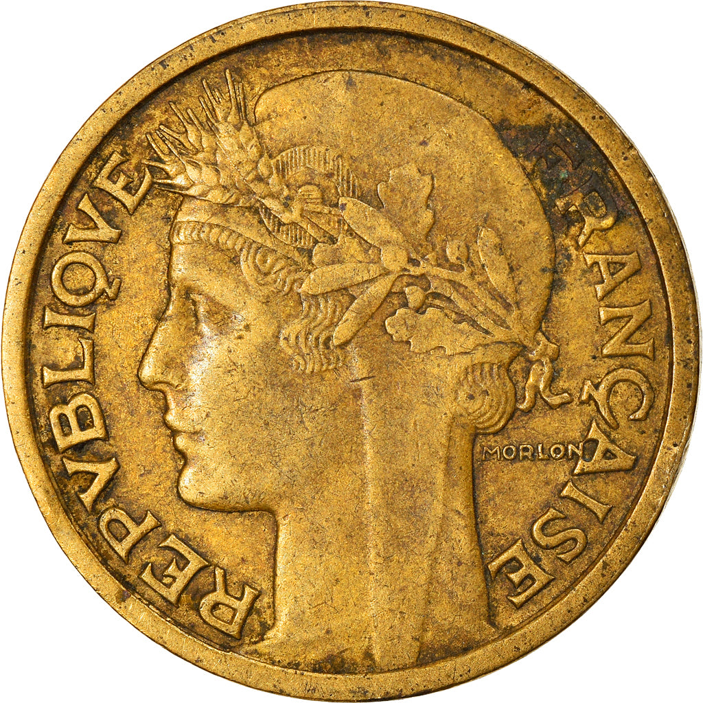 Moeda, França, Morlon, Franc, 1936, Paris, F(12-15), Alumínio-Bronze, KM:885
