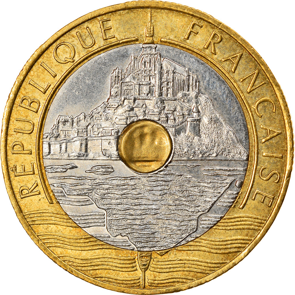 Monnaie, France, Mont Saint Michel, 20 Francs, 1992, Paris, SUP, Tri-Metallic