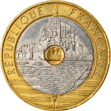 Monnaie, France, Mont Saint Michel, 20 Francs, 1992, Paris, SUP, Tri-Metallic