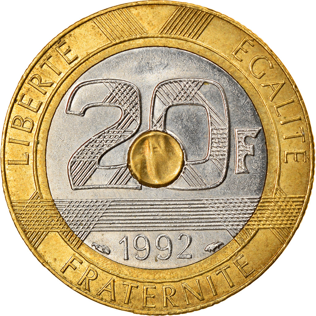 Monnaie, France, Mont Saint Michel, 20 Francs, 1992, Paris, SUP, Tri-Metallic