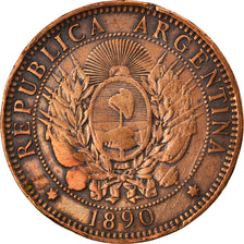 Moneta, Argentina, Centavo, 1890, BB, Bronzo, KM:32