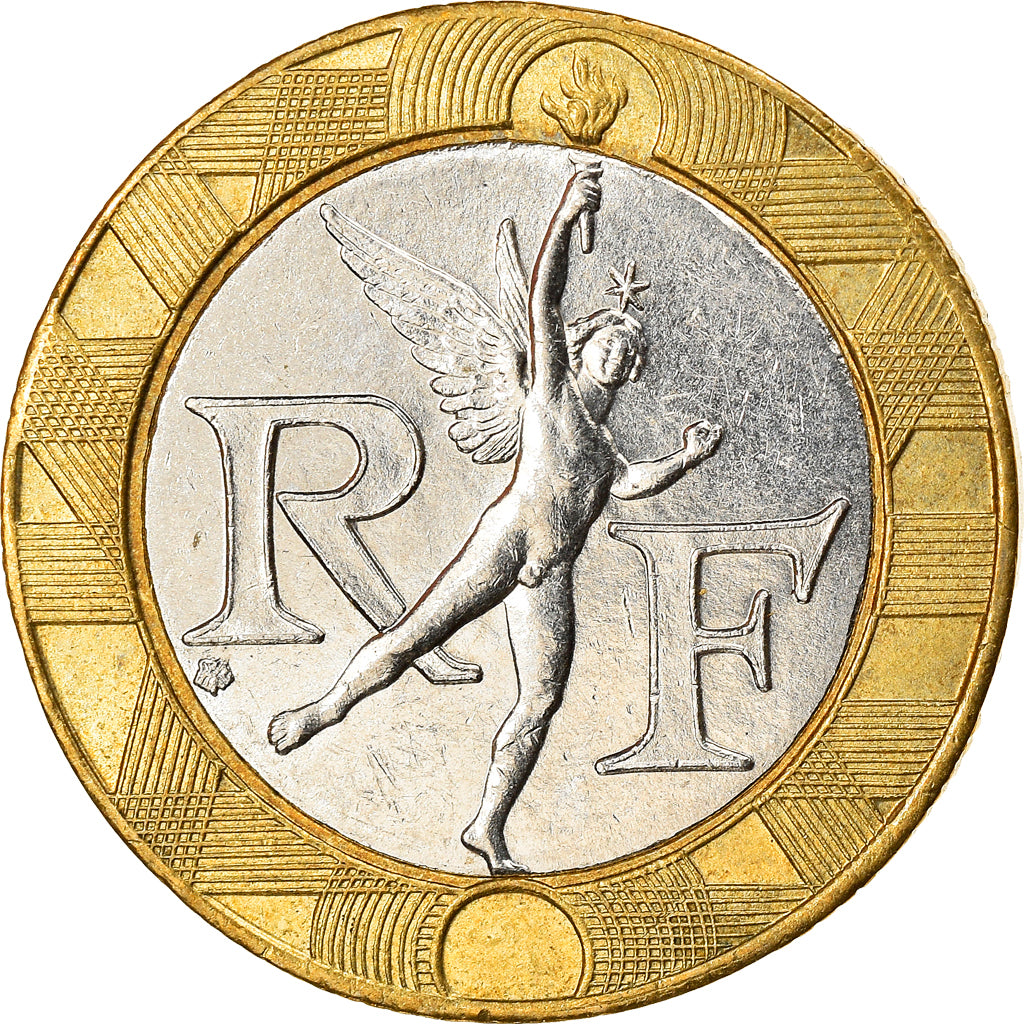 Munten, Frankrijk, Génie, 10 Francs, 1988, PR, Bi-Metallic, KM:964.1