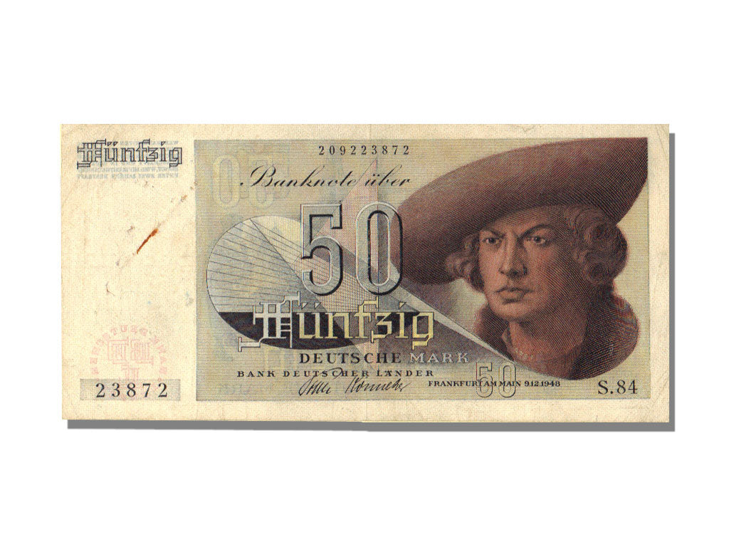 Germany - Federal Republic, 50 Deutsche Mark, 1948, KM #14a, 1948-12-09,...