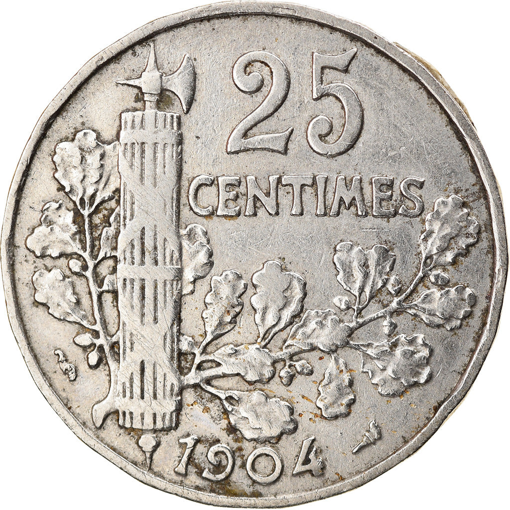 Monnaie, France, Patey, 25 Centimes, 1904, TTB, Nickel, KM:856, Le Franc:F.169