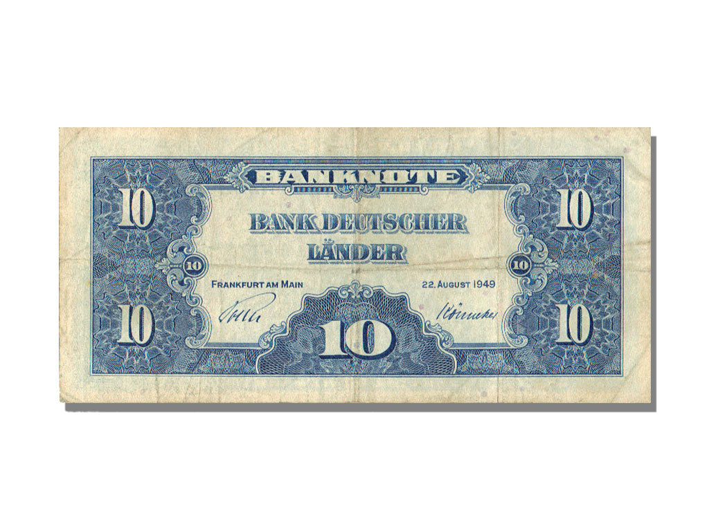 Germany - Federal Republic, 10 Deutsche Mark, 1949, KM #16a, 1949-08-22,...