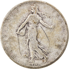 Moeda, França, Semeuse, 2 Francs, 1899, Paris, F(12-15), Prata, KM:845.1