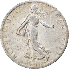 Coin, France, Semeuse, Franc, 1912, Paris, AU(50-53), Silver, KM:844.1