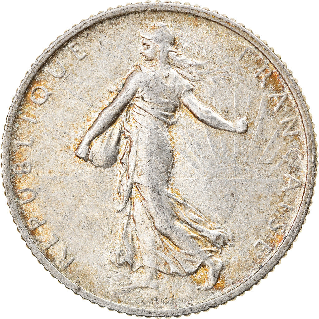 Coin, France, Semeuse, Franc, 1915, Paris, EF(40-45), Silver, KM:844.1