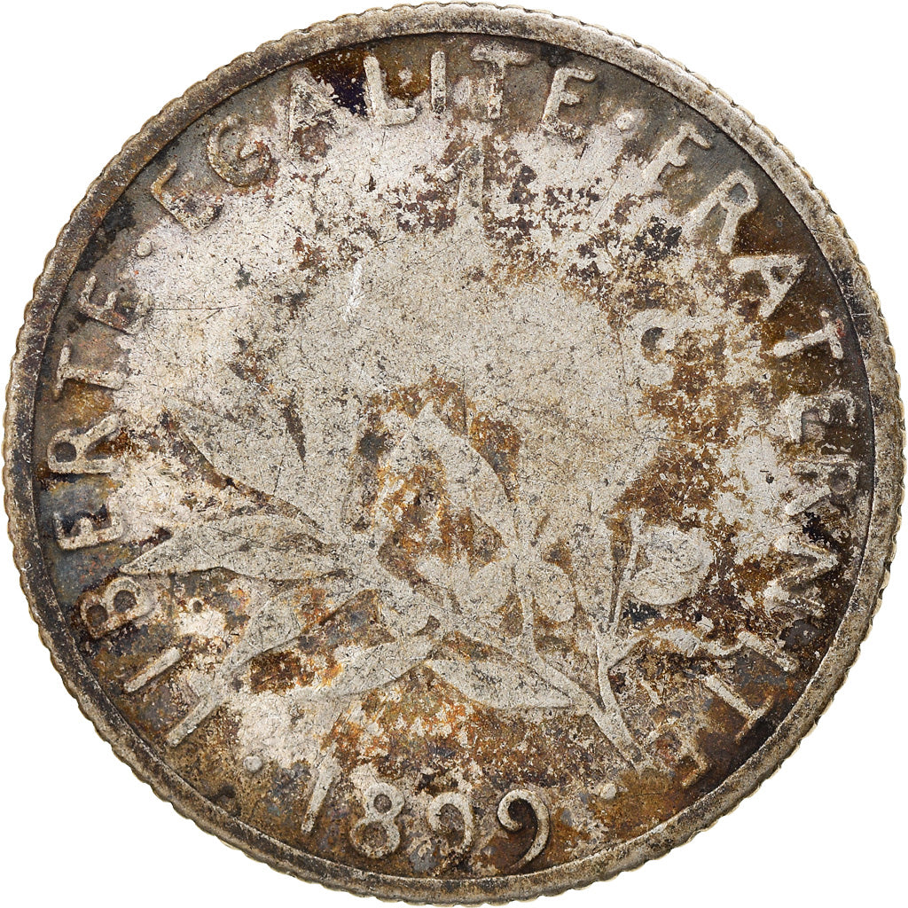 Coin, France, Semeuse, Franc, 1899, Paris, VG(8-10), Silver, KM:844.1