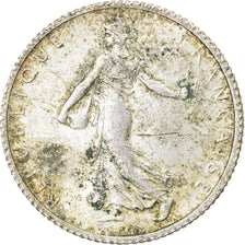 Coin, France, Semeuse, Franc, 1917, Paris, EF(40-45), Silver, KM:844.1