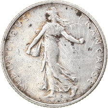 Coin, France, Semeuse, Franc, 1916, Paris, EF(40-45), Silver, KM:844.1