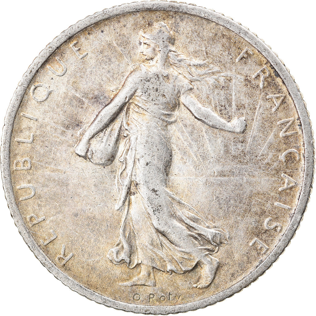 Coin, France, Semeuse, Franc, 1911, Paris, VF(30-35), Silver, KM:844.1