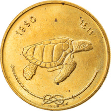 Coin, MALDIVE ISLANDS, 50 Laari, 1990, MS(60-62), Nickel-brass, KM:72