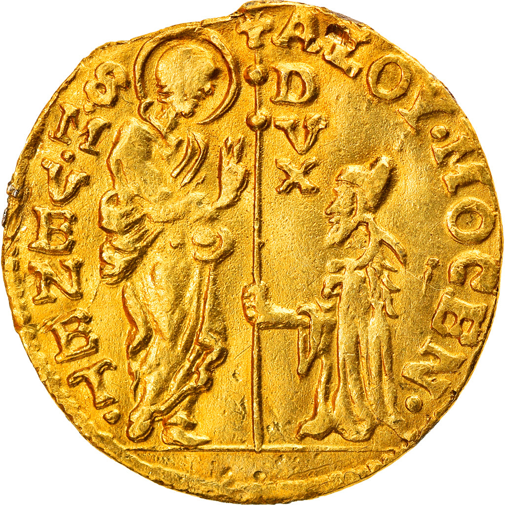 Moneda, Italia, Ducat, Venezia, ALVISE II MOCENIGO, Sequin ou zecchino, MBC+