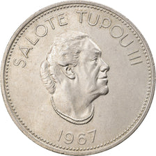 Moneda, Tonga, King Taufa'ahau Tupou IV, 50 Seniti, 1967, SC, Cobre - níquel