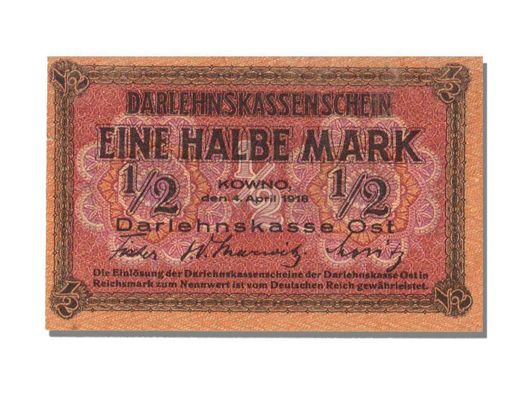 Germany, 1/2 Mark, 1918, 1918-04-04, UNC(65-70)