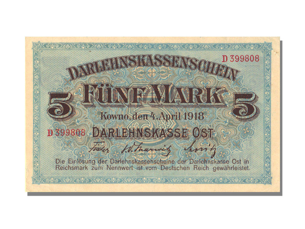 Germany, 5 Mark, 1918, KM #R130, 1918-04-04, AU(55-58), D 399808