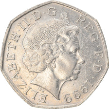 Moneta, Wielka Brytania, Elizabeth II, 50 Pence, 1999, AU(50-53), Miedź-Nikiel