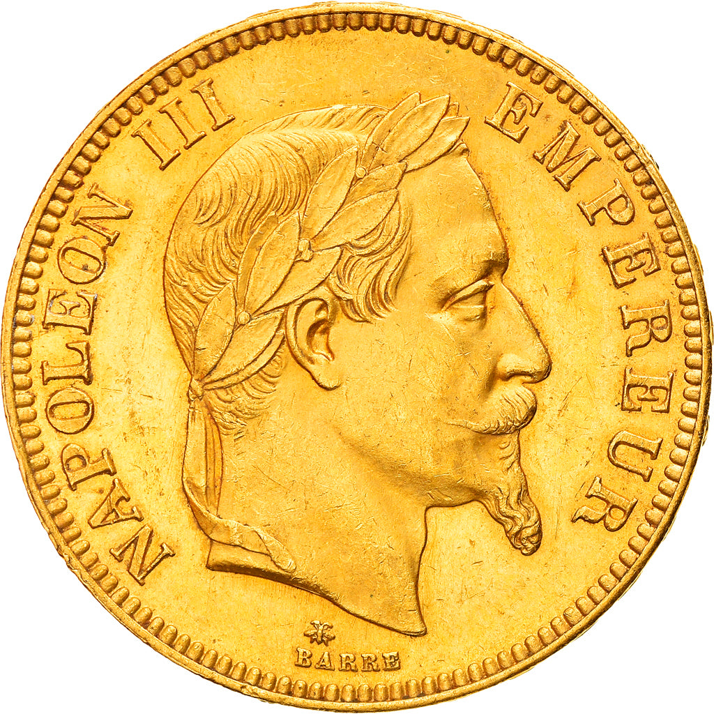 Moneda, Francia, Napoleon III, 100 Francs, 1869, Paris, MBC+, Oro, KM:802.1