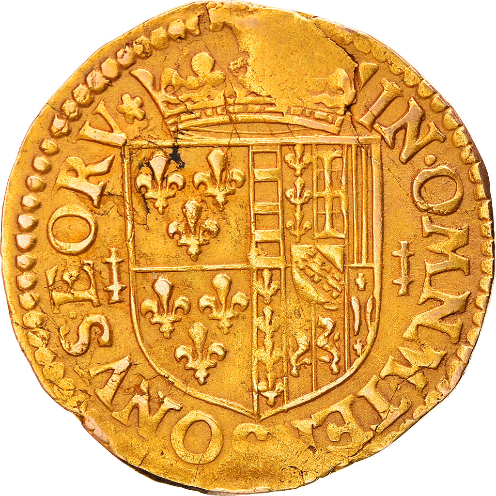 Moneda, ESTADOS FRANCESES, CHATEAU-RENAUD, Florin D'or, MBC+, Oro, KM:19