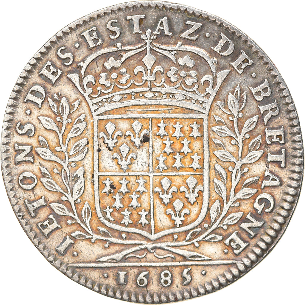 France, Token, Royal, 1685, AU(50-53), Silver, Feuardent:8718