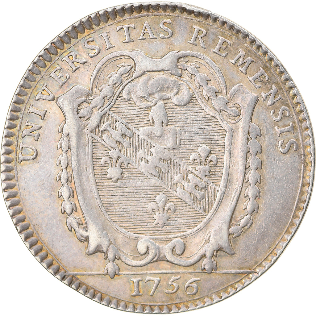 France, Jeton, Champagne Ardennes, Université de Reims, 1756, Duvivier, TB+
