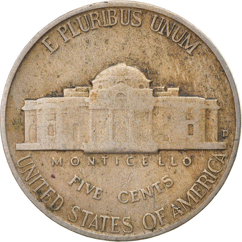 Munten, Verenigde Staten, Jefferson Nickel, 5 Cents, 1941, U.S. Mint