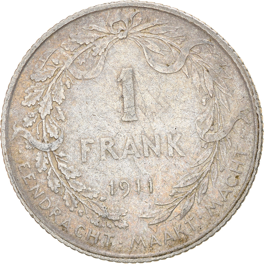 Coin, Belgium, Franc, 1911, AU(50-53), Silver, KM:72