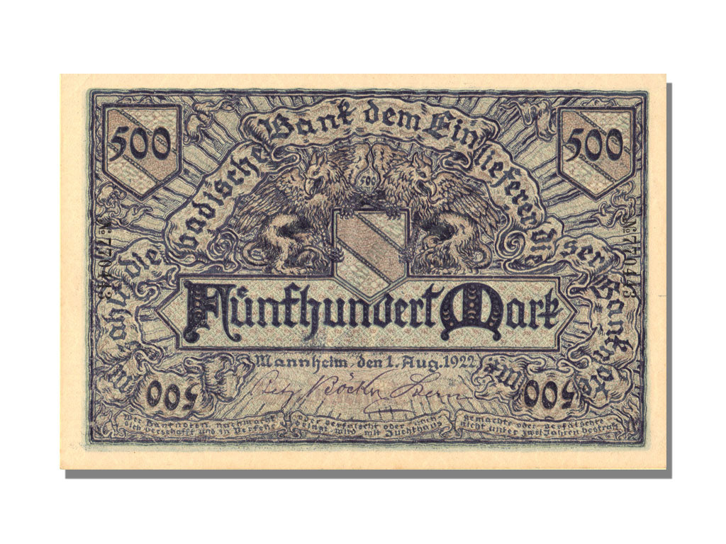 German States, 500 Mark, 1922, UNC(65-70)