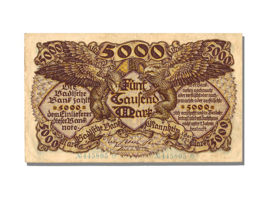 German States, 5000 Mark, 1922, KM #S909, 1922-12-01, UNC(63)