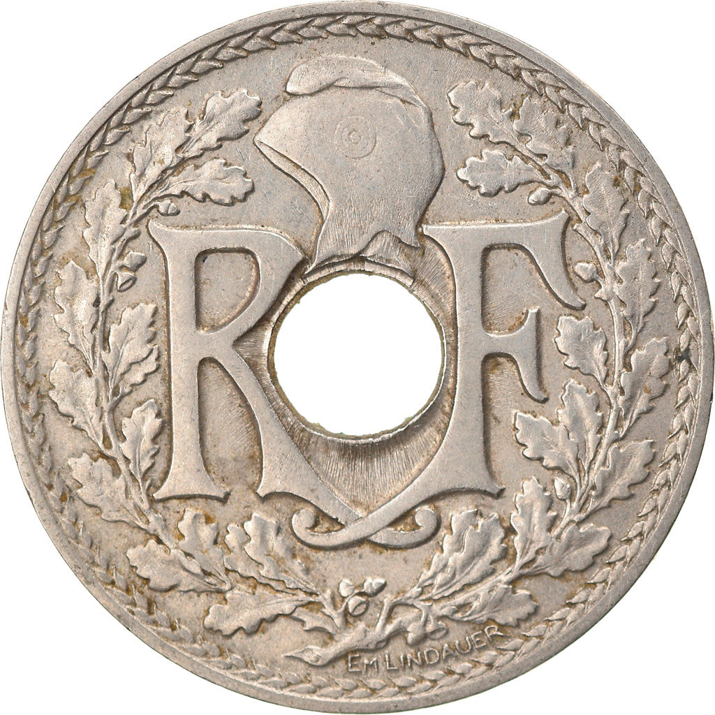 Moneta, Francia, Lindauer, 25 Centimes, 1915, MB+, Nichel, KM:867, Gadoury:379
