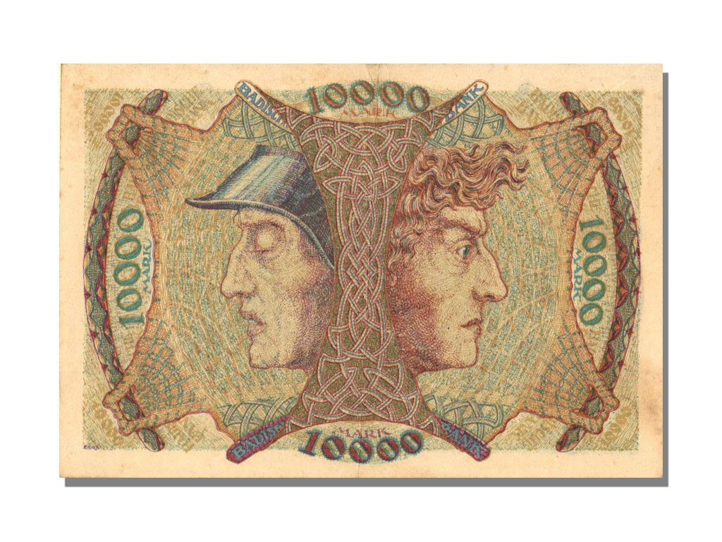 German States, 10,000 Mark, 1923, KM #S910, 1923-04-01, AU(55-58)