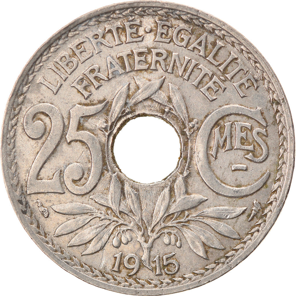 Coin, France, Lindauer, 25 Centimes, 1915, EF(40-45), Nickel, KM:867