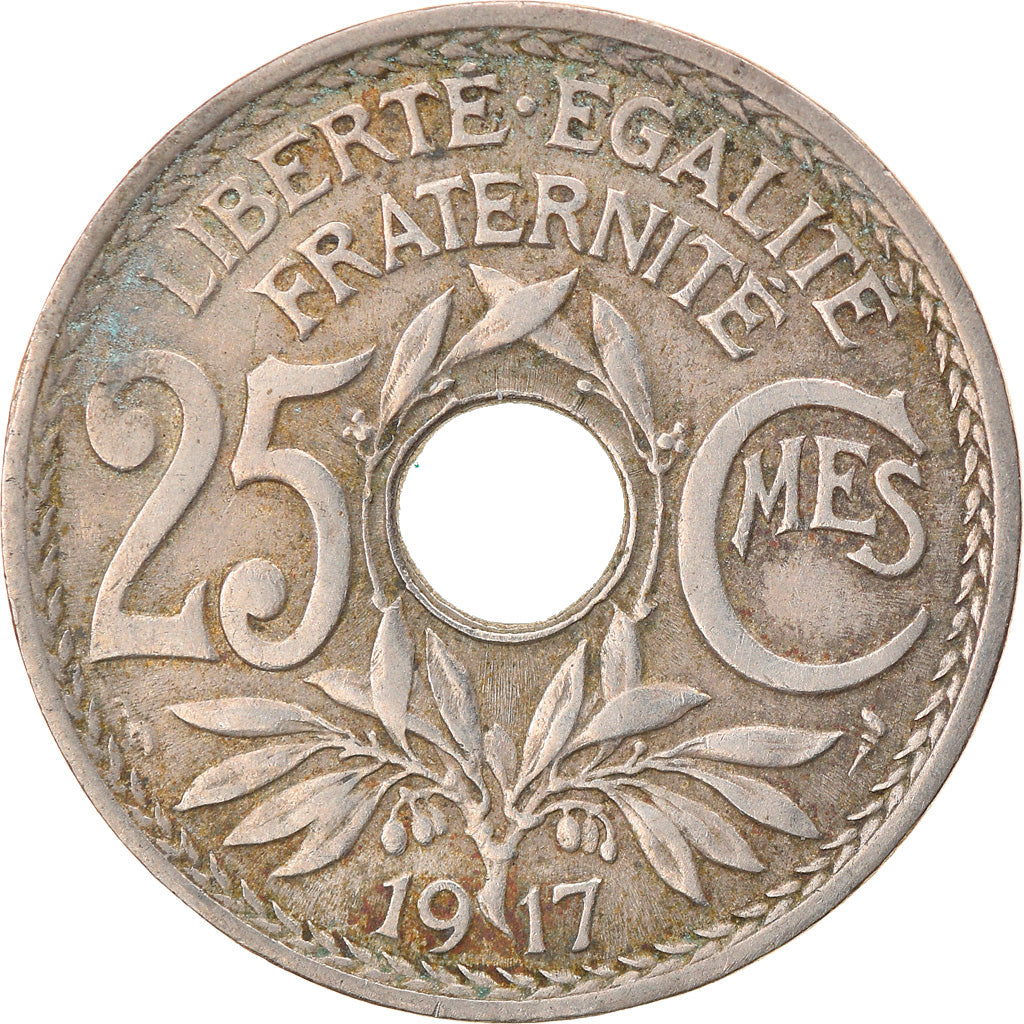 Coin, France, Lindauer, 25 Centimes, 1917, VF(30-35), Copper-nickel, KM:867a
