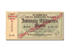 German States, 2 Milliarden Mark, 1923, KM #S913, 1923-09-25, AU(55-58)